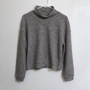 Madewell Textured Turtleneck Top Sweater Colorful Rainbow Rib